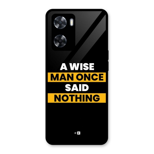 Wise Man Glass Back Case for Oppo A57 2022