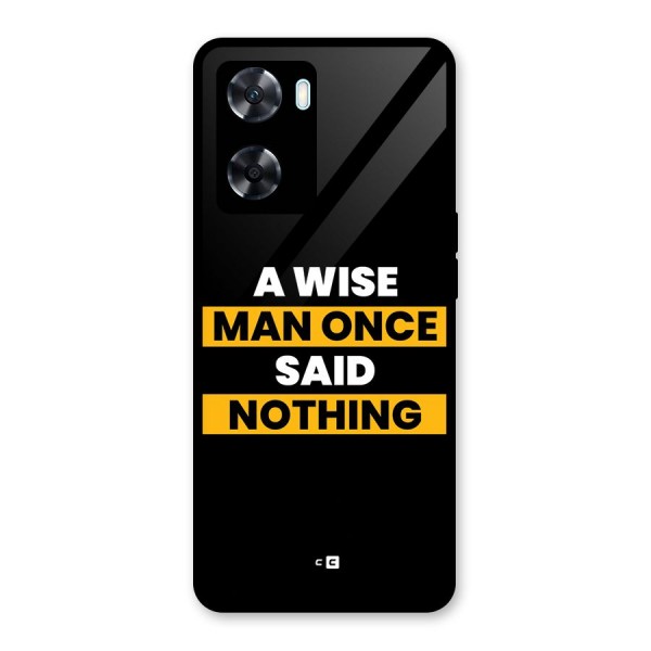 Wise Man Glass Back Case for Oppo A77s