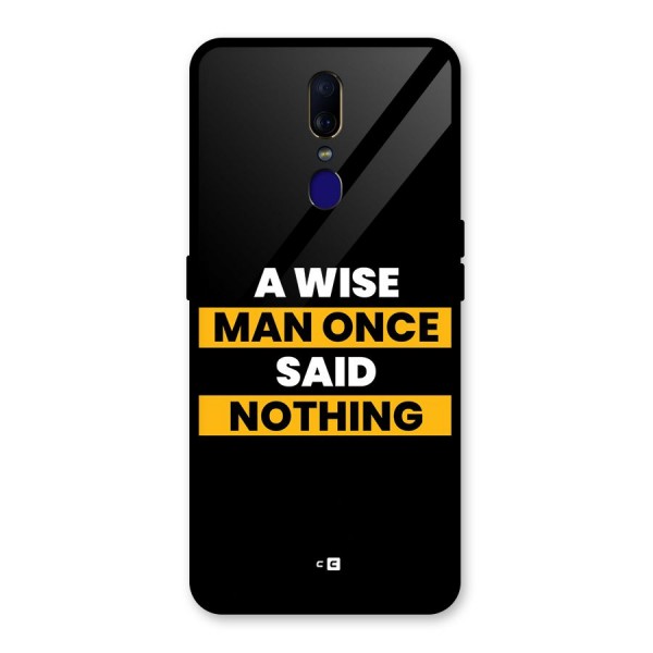 Wise Man Glass Back Case for Oppo F11