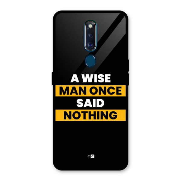 Wise Man Glass Back Case for Oppo F11 Pro