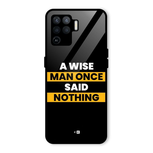 Wise Man Glass Back Case for Oppo F19 Pro