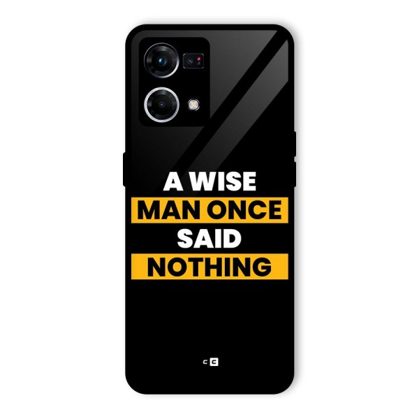 Wise Man Glass Back Case for Oppo F21 Pro 4G