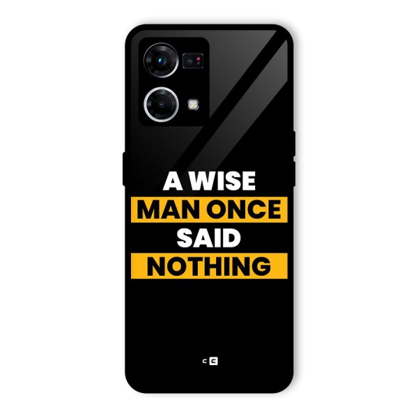 Wise Man Glass Back Case for Oppo F21s Pro 4G