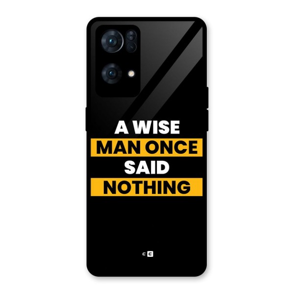 Wise Man Glass Back Case for Oppo Reno7 Pro 5G