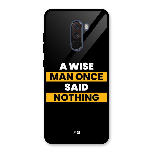 Wise Man Glass Back Case for Poco F1