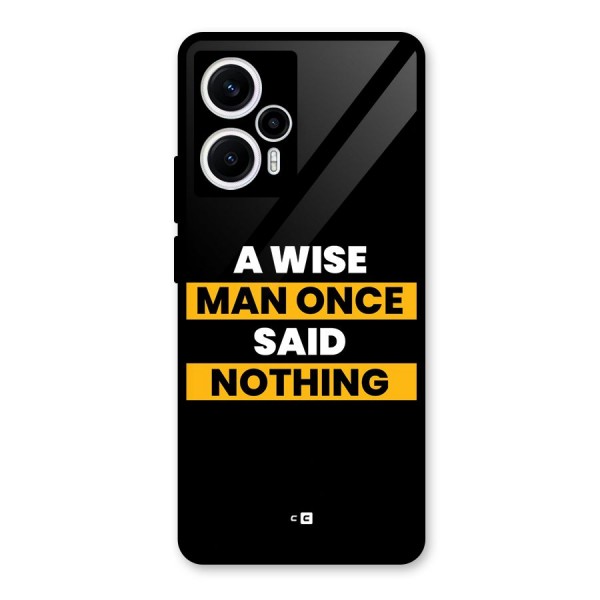 Wise Man Glass Back Case for Poco F5