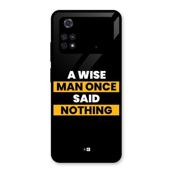 Wise Man Glass Back Case for Poco M4 Pro 4G