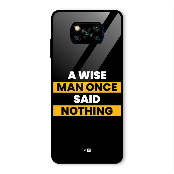 Wise Man Glass Back Case for Poco X3 Pro