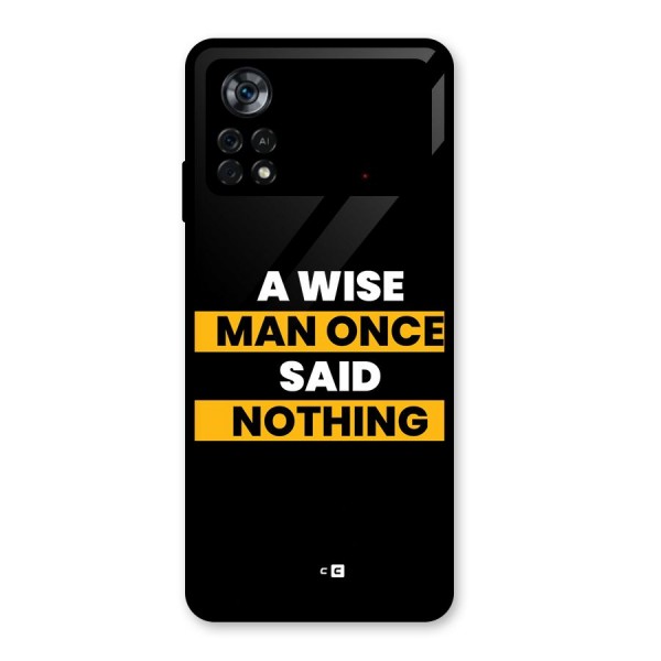 Wise Man Glass Back Case for Poco X4 Pro 5G