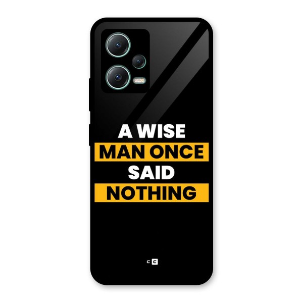 Wise Man Glass Back Case for Poco X5