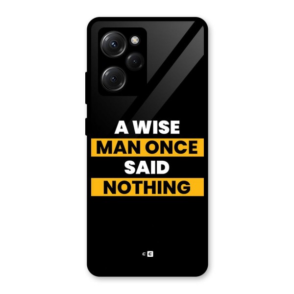 Wise Man Glass Back Case for Poco X5 Pro