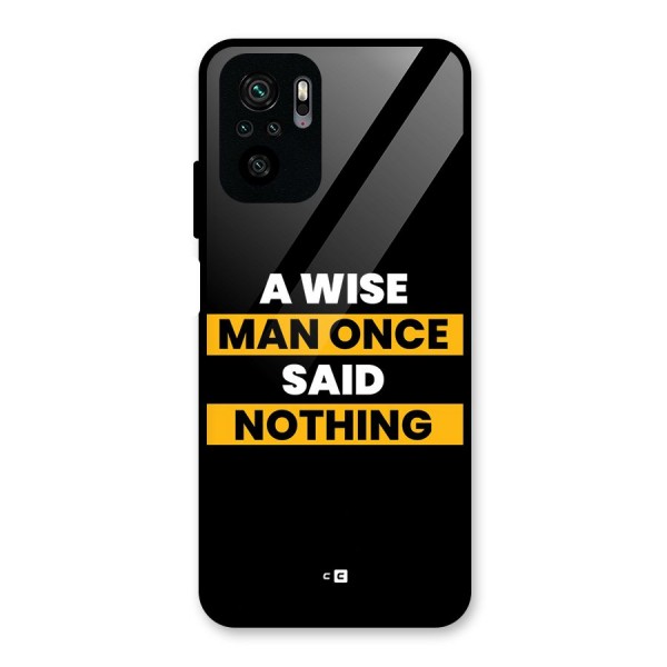 Wise Man Glass Back Case for Redmi Note 10