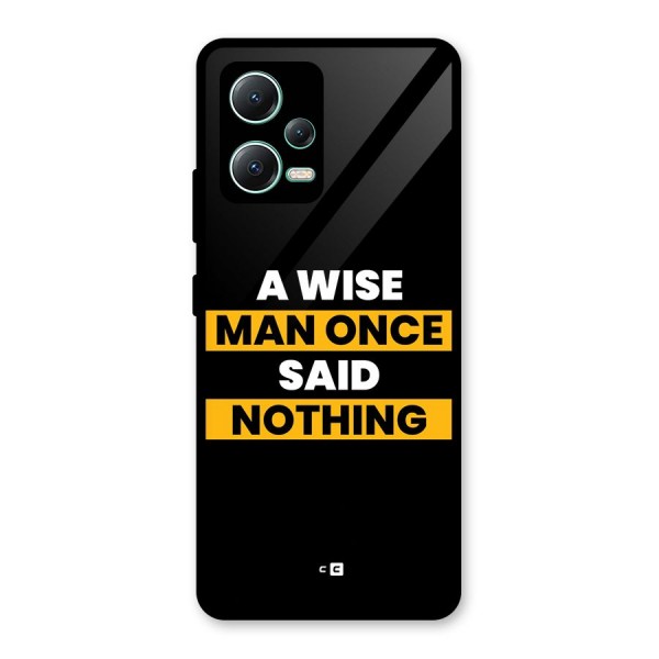 Wise Man Glass Back Case for Redmi Note 12 5G