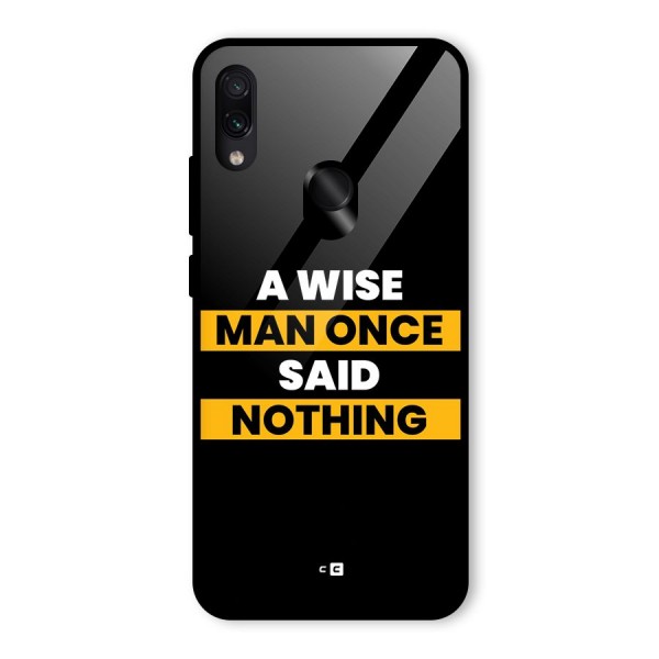 Wise Man Glass Back Case for Redmi Note 7