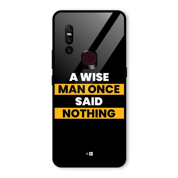 Wise Man Glass Back Case for Vivo V15