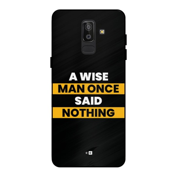 Wise Man Metal Back Case for Galaxy J8