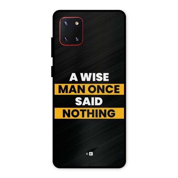 Wise Man Metal Back Case for Galaxy Note 10 Lite