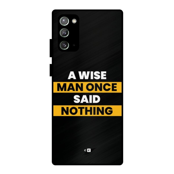 Wise Man Metal Back Case for Galaxy Note 20