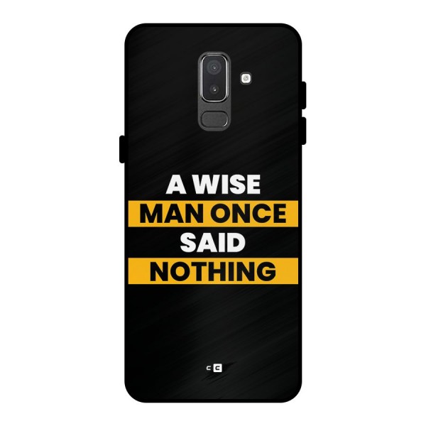 Wise Man Metal Back Case for Galaxy On8 (2018)