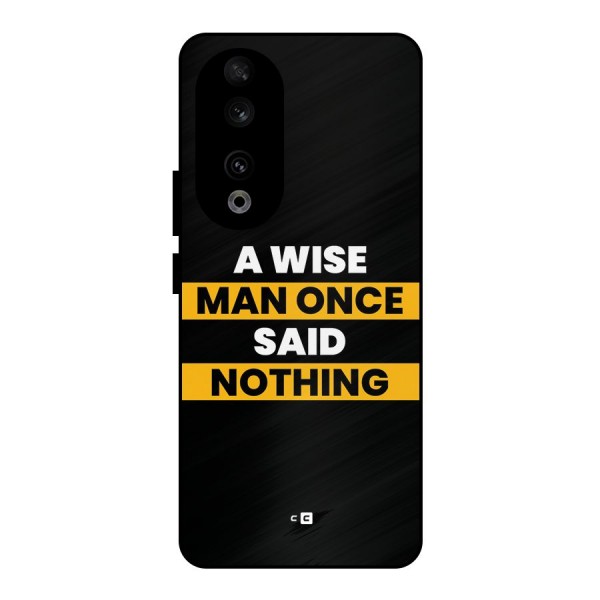 Wise Man Metal Back Case for Honor 90