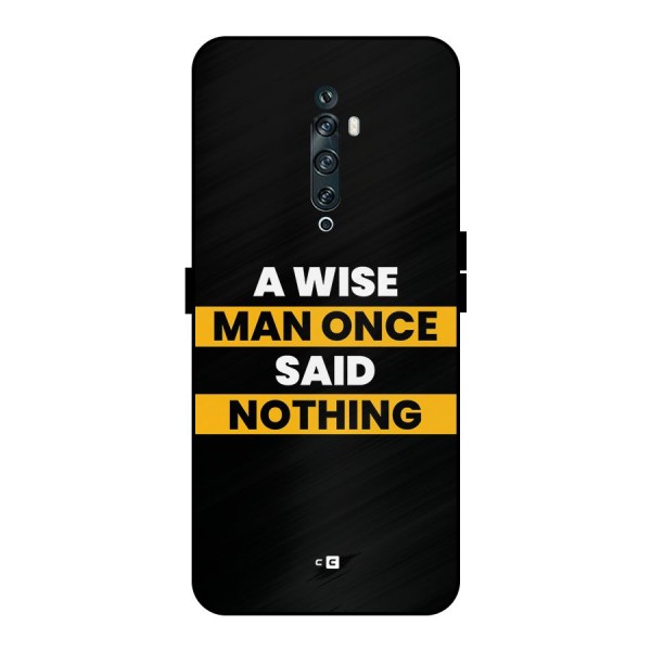 Wise Man Metal Back Case for Oppo Reno2 F