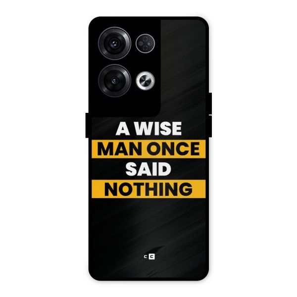 Wise Man Metal Back Case for Oppo Reno8 Pro 5G