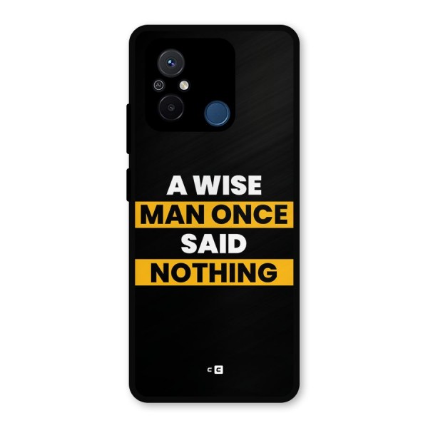 Wise Man Metal Back Case for Poco C55