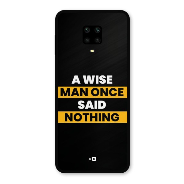 Wise Man Metal Back Case for Poco M2 Pro