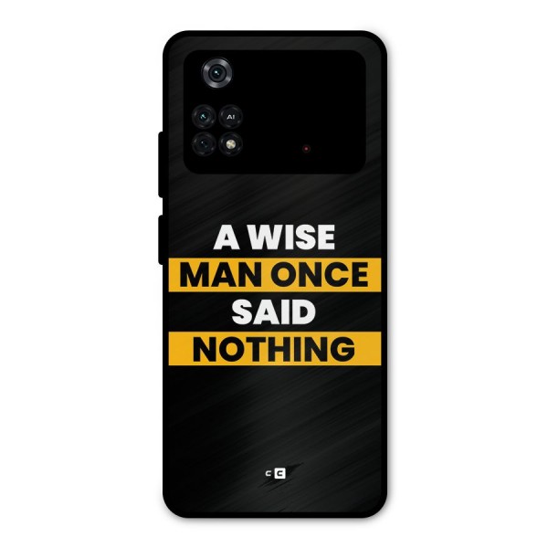 Wise Man Metal Back Case for Poco M4 Pro 4G