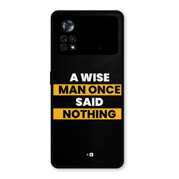 Wise Man Metal Back Case for Poco X4 Pro 5G