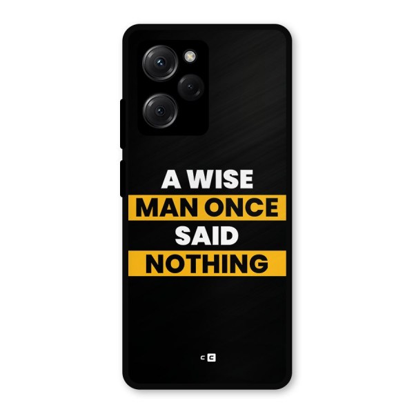 Wise Man Metal Back Case for Poco X5 Pro