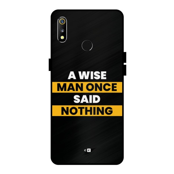 Wise Man Metal Back Case for Realme 3