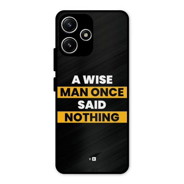 Wise Man Metal Back Case for Redmi 12 5G