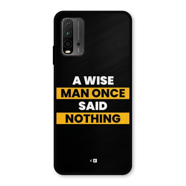 Wise Man Metal Back Case for Redmi 9 Power