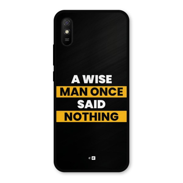 Wise Man Metal Back Case for Redmi 9i