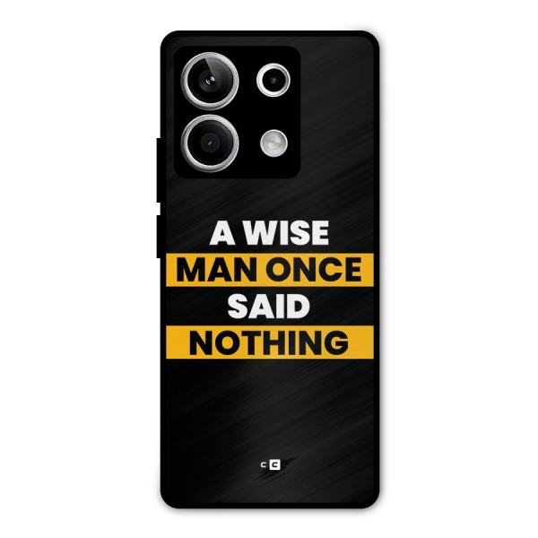 Wise Man Metal Back Case for Redmi Note 13 5G