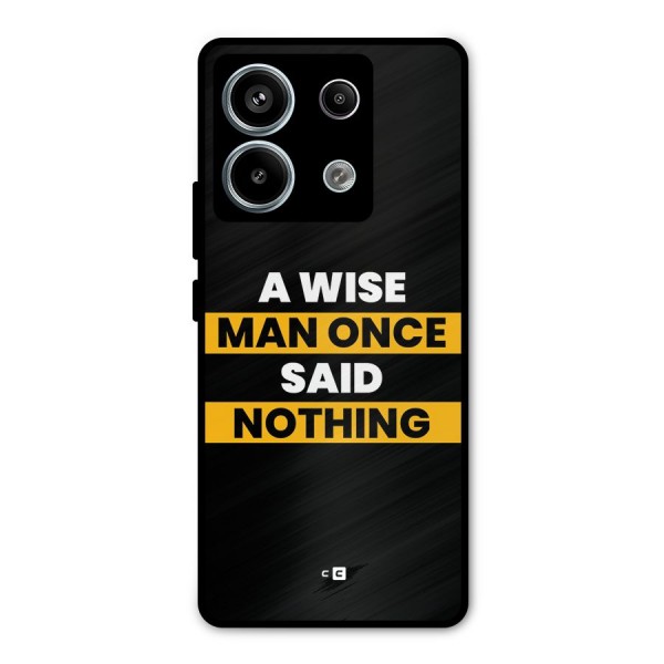 Wise Man Metal Back Case for Redmi Note 13 Pro 5G