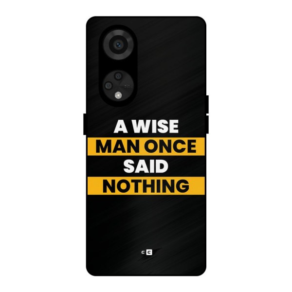 Wise Man Metal Back Case for Reno8 T 5G