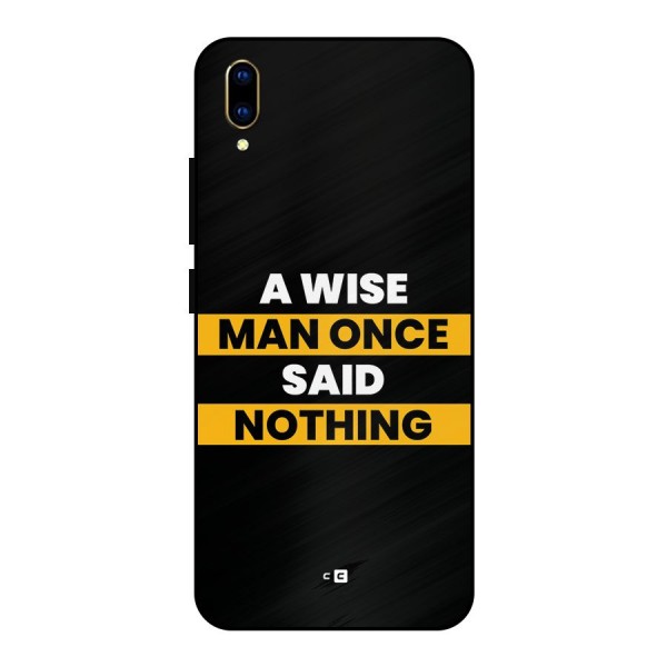 Wise Man Metal Back Case for Vivo V11 Pro