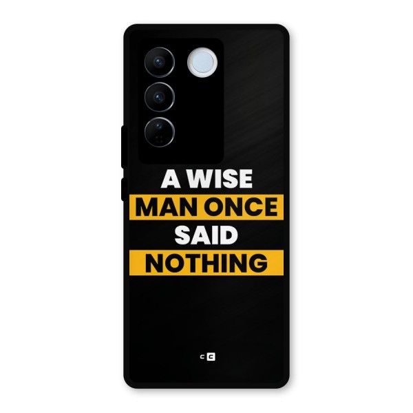 Wise Man Metal Back Case for Vivo V27 Pro