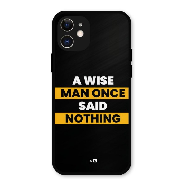 Wise Man Metal Back Case for iPhone 12