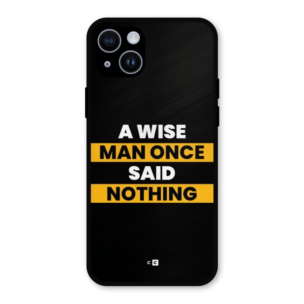 Wise Man Metal Back Case for iPhone 14