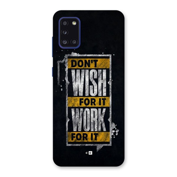 Wish Work Back Case for Galaxy A31