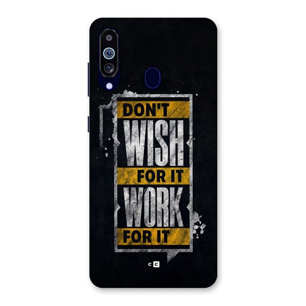 Wish Work Back Case for Galaxy A60