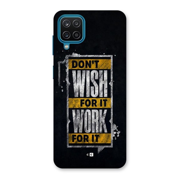 Wish Work Back Case for Galaxy F12