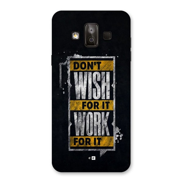 Wish Work Back Case for Galaxy J7 Duo