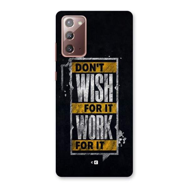 Wish Work Back Case for Galaxy Note 20