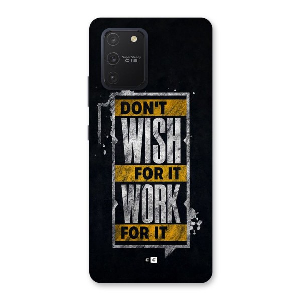 Wish Work Back Case for Galaxy S10 Lite