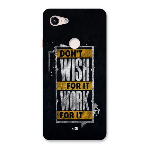 Wish Work Back Case for Google Pixel 3 XL