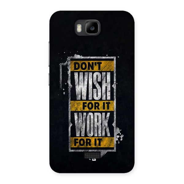 Wish Work Back Case for Honor Bee